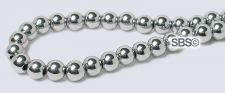 Hematite Beads 4mm Round - SILVER COLOR (non-magnetic)